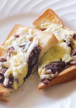小倉チーズトースト★食パン★朝ご飯★昼飯-レシピのメイン写真