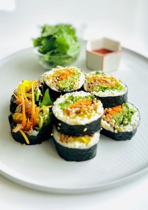 ヘルシー♪生野菜のプルコギキンパ-レシピのメイン写真
