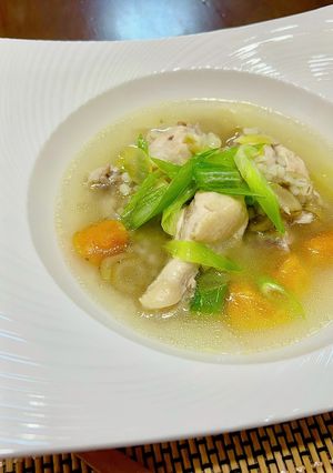 冷え解消！鶏肉ともち麦のスープ-レシピのメイン写真