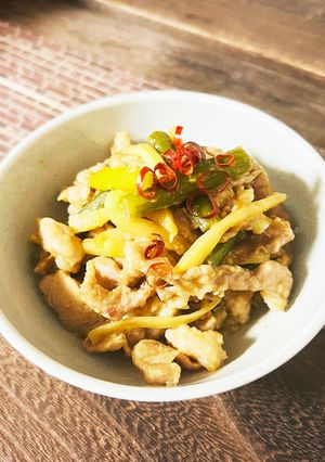 蒜苔肉絲★にんにくの芽と豚肉の細切り炒め-レシピのメイン写真