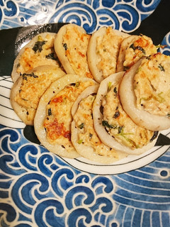 鶏ひき肉蓮根焼き-レシピのメイン写真