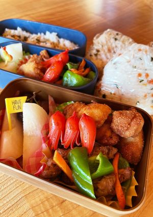 2023.8/21 小学生高校生男子弁当-レシピのメイン写真