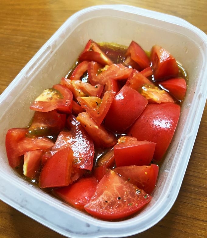 味どうらくの里で♪トマトのマリネ by しましまかあさん