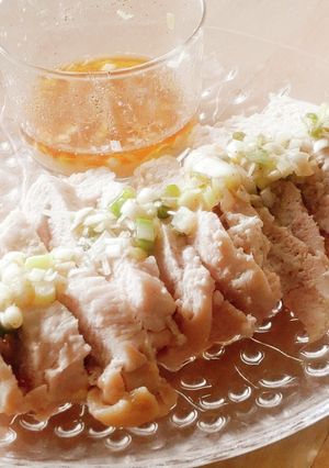 よだれ鶏★胸肉の旨塩檸檬ネギダレ★レンジ-レシピのメイン写真