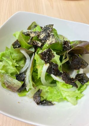 シミにW美白効果！焼き海苔たっぷりサラダ-レシピのメイン写真