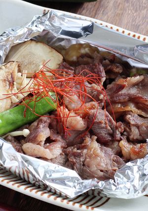 きのこと牛肉のネギ味噌ホイル焼き-レシピのメイン写真