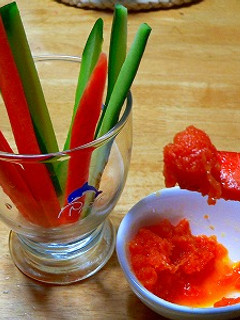 人参ドレッシングで野菜をヘルシーに-レシピのメイン写真