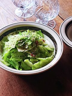 お酒がススム♡キャベツのガリバタ炒め-レシピのメイン写真