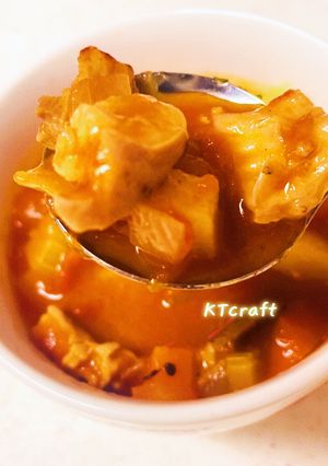 ホルモンで作る!?ミネストローネ-レシピのメイン写真