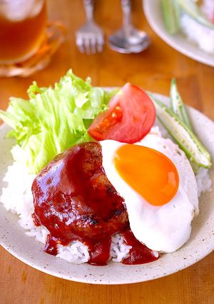 ワンパンで楽ちん♪カフェ風ロコモコ丼-レシピのメイン写真