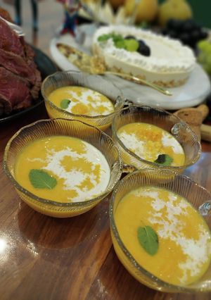 簡単カボチャ豆乳冷製スープ-レシピのメイン写真