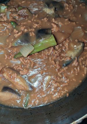 業務スーパーの揚げナスと、おくらカレー-レシピのメイン写真