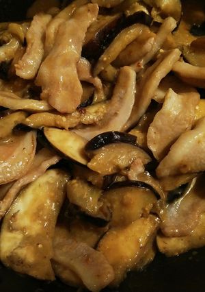 豚トロと茄子の胡麻味噌炒め-レシピのメイン写真