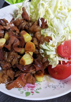 ズリの甘辛にんにく炒め-レシピのメイン写真