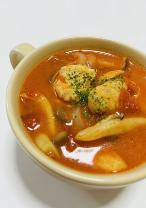 鶏肉ときのこのトマトクリーム煮-レシピのメイン写真