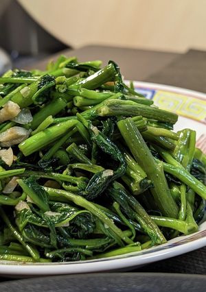 中華の定番!空芯菜のシンプル炒め-レシピのメイン写真