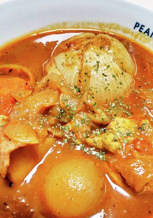 余り食材でスープカレー♪スパイス無しです-レシピのメイン写真