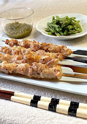お値打ちな切り込み肉で食べやすい焼き鳥♪-レシピのメイン写真