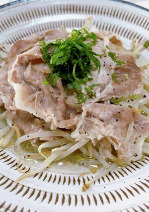 味付けは塩出汁のみ♪レンチン豚もやし-レシピのメイン写真