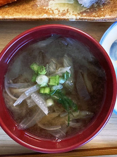アメリカ🇺🇸茄子と玉ねぎと素麺の味噌汁-レシピのメイン写真