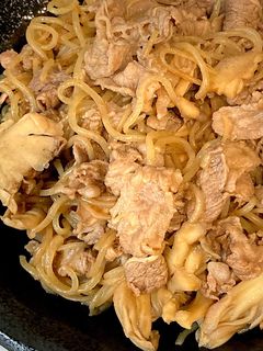 切り落としで♪牛肉と舞茸と白滝の甘辛炒め-レシピのメイン写真