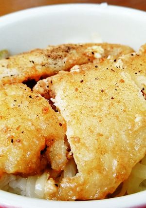 チーズサーモンのバルサミコマヨソース丼。-レシピのメイン写真