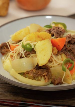 電子レンジで簡単！野菜カレービーフン-レシピのメイン写真