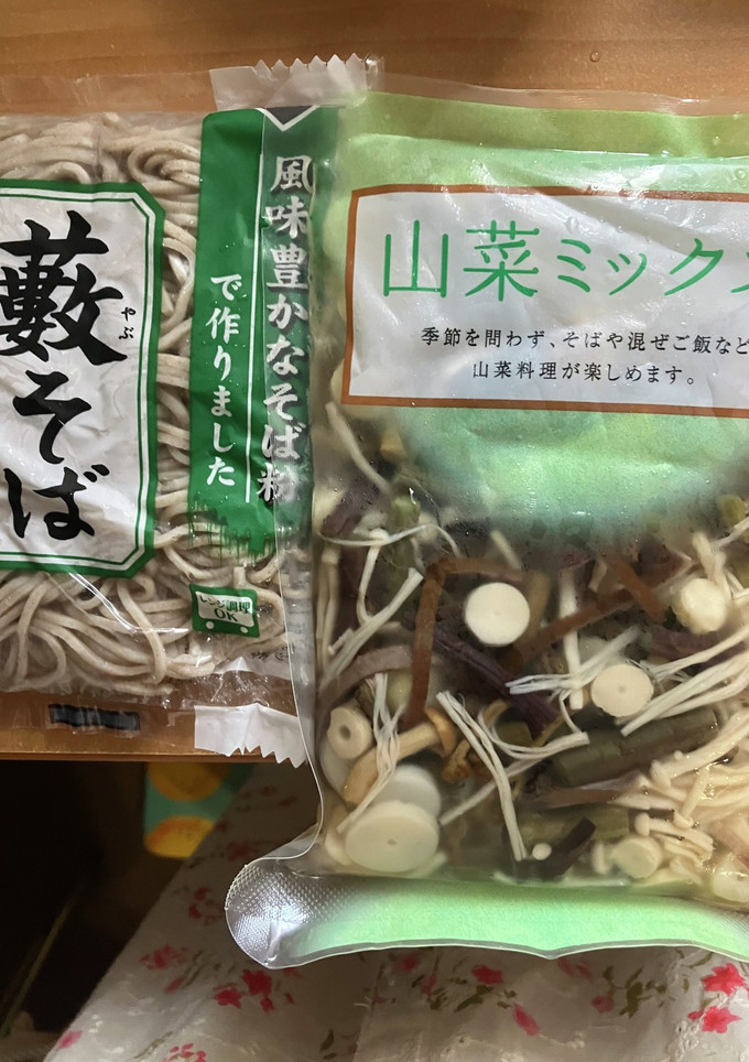 オガタ家　夕食　山菜そば-レシピのメイン写真