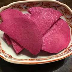 A picture of 長いもの梅酢漬け.