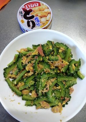 焼鳥の缶詰めでゴーヤ炒め-レシピのメイン写真