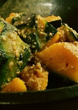 レンジで簡単♪かぼちゃのゴマあえ-レシピのメイン写真