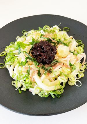簡単☆肉味噌＆薬味の冷製うどん-レシピのメイン写真
