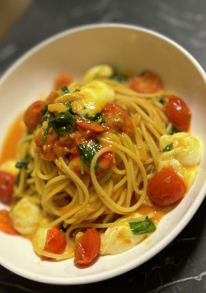 トマトとモッツァレラチーズのパスタ-レシピのメイン写真