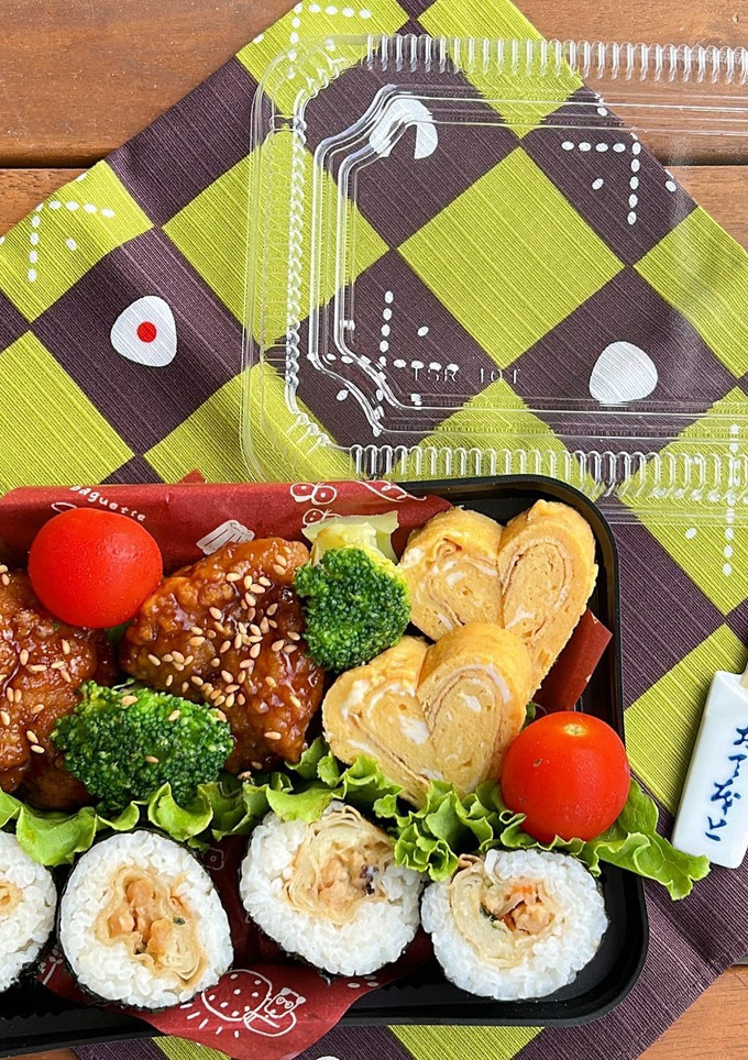 超簡単　春巻き海苔巻き弁当-レシピのメイン写真