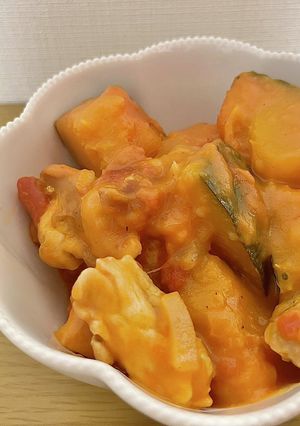 かぼちゃたっぷり！トマトクリーム煮-レシピのメイン写真