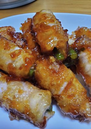簡単！にんにくの芽で肉巻き-レシピのメイン写真