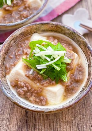 ひき肉あんかけ豆腐♫-レシピのメイン写真
