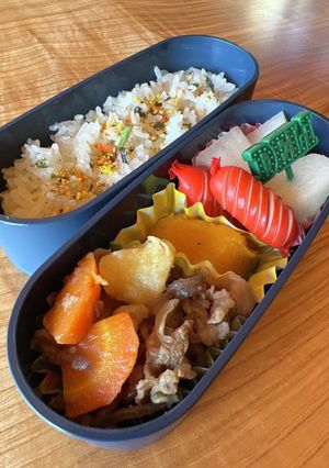 2023.8/23 小学生男子学童弁当-レシピのメイン写真