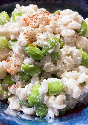 むき枝豆と押し麦のカッテージチーズ和え-レシピのメイン写真