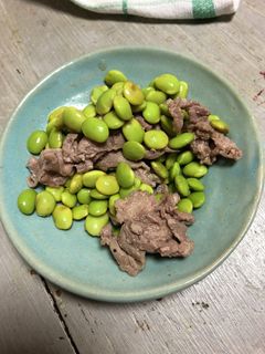 簡単!枝豆と豚肉のニンニク炒め-レシピのメイン写真