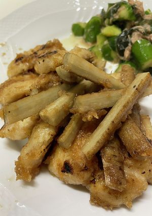 鶏胸肉とごぼう炒め-レシピのメイン写真