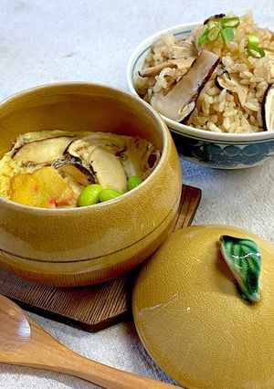 レンチン!松茸の茶碗蒸し-レシピのメイン写真