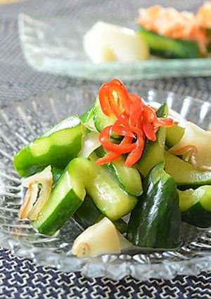 ごま油が香る胡瓜とザーサイの中華風浅漬け-レシピのメイン写真