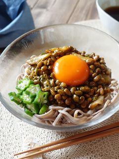 冷やしとろろキムチ納豆蕎麦-レシピのメイン写真