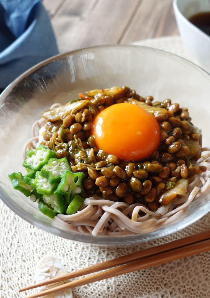 冷やしとろろキムチ納豆蕎麦-レシピのメイン写真