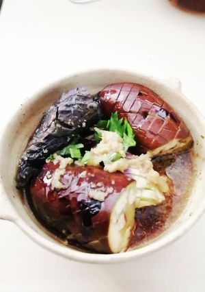 小学生女子が作るなすの煮浸し-レシピのメイン写真