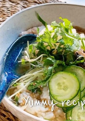 夏野菜×さば水煮缶でサッパリ冷や汁-レシピのメイン写真