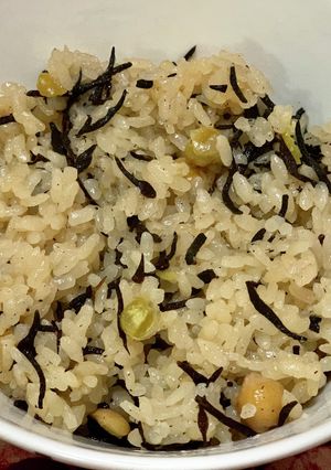ひじきとミックスビーンズの炊き込みご飯-レシピのメイン写真