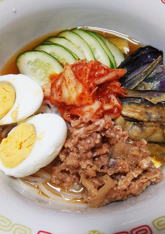 茄子とプルコギの冷麺-レシピのメイン写真
