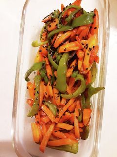 人参とピーマンのごま油炒め-レシピのメイン写真